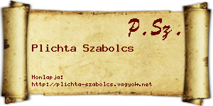 Plichta Szabolcs névjegykártya